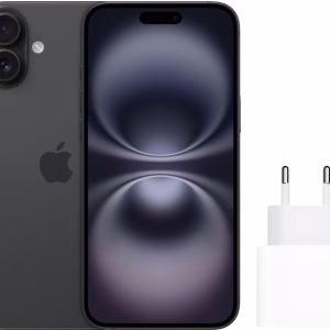 Apple iPhone 16 256GB Zwart + Apple Snellader