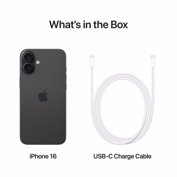 Apple iPhone 16 256GB Zwart + Apple Snellader - Afbeelding 4